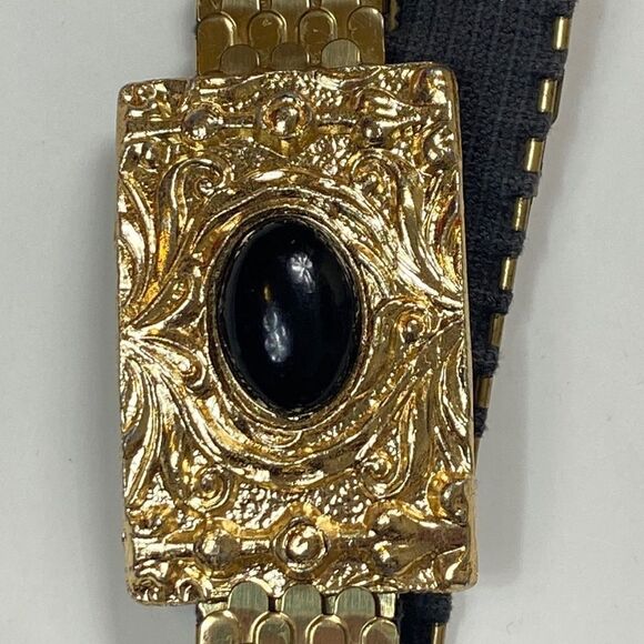 Vintage Metal Tone Gold Escale Elastic Belt main image 7